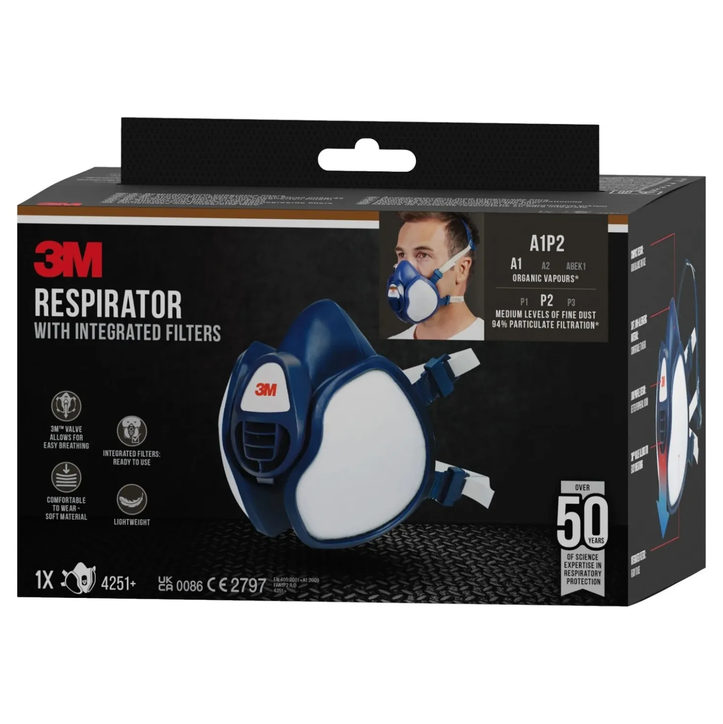 Semimaschera 3M per verniciatura a spruzzo riutilizzabile