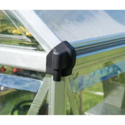 Serra da giardino Palram Canopia Hybrid 1,9x1,9 argento pareti laterali chiare