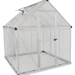 Serra da giardino Palram Canopia Hybrid 1,9x1,9 argento pareti laterali chiare