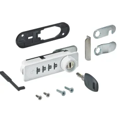 Serratura a cilindro con porta cerniera sinistra 24x86,8 mm bianco