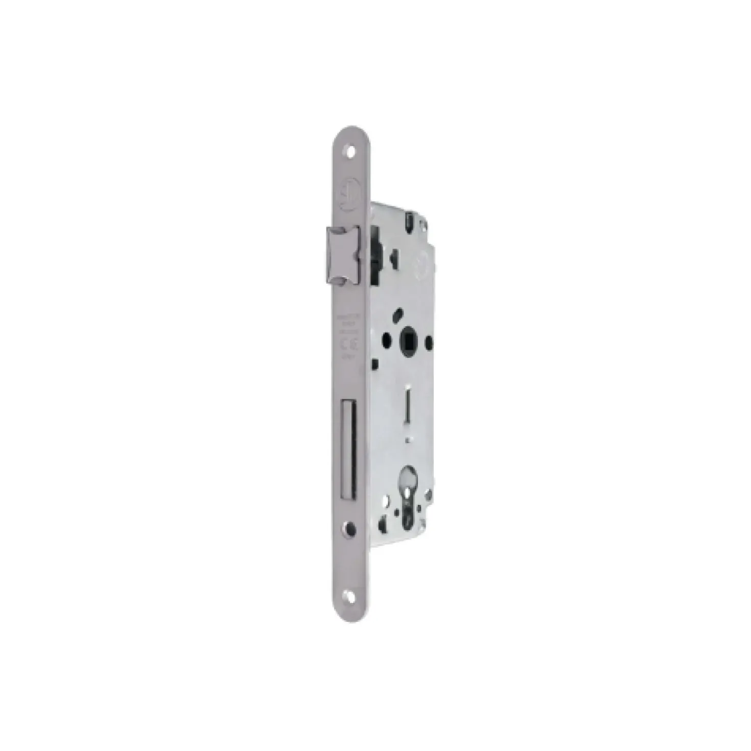 Serratura a foro cilindro da infilare cromo satinata larghezza frontale 22 mm