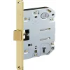 Serratura patent mediana interasse 18 con bordo tondo E50 ottone lucido
