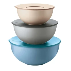 Set 3 contenitori con coperchi Ø 28-24-20 cm