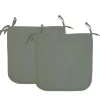 Set 2 cuscini quadrati arredo giardino tinta unica
