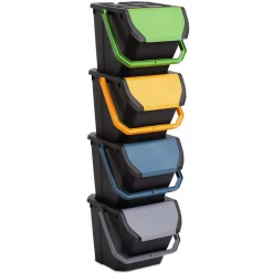 Set 4 pattumiere per raccolta differenziata Toomax assortiti
