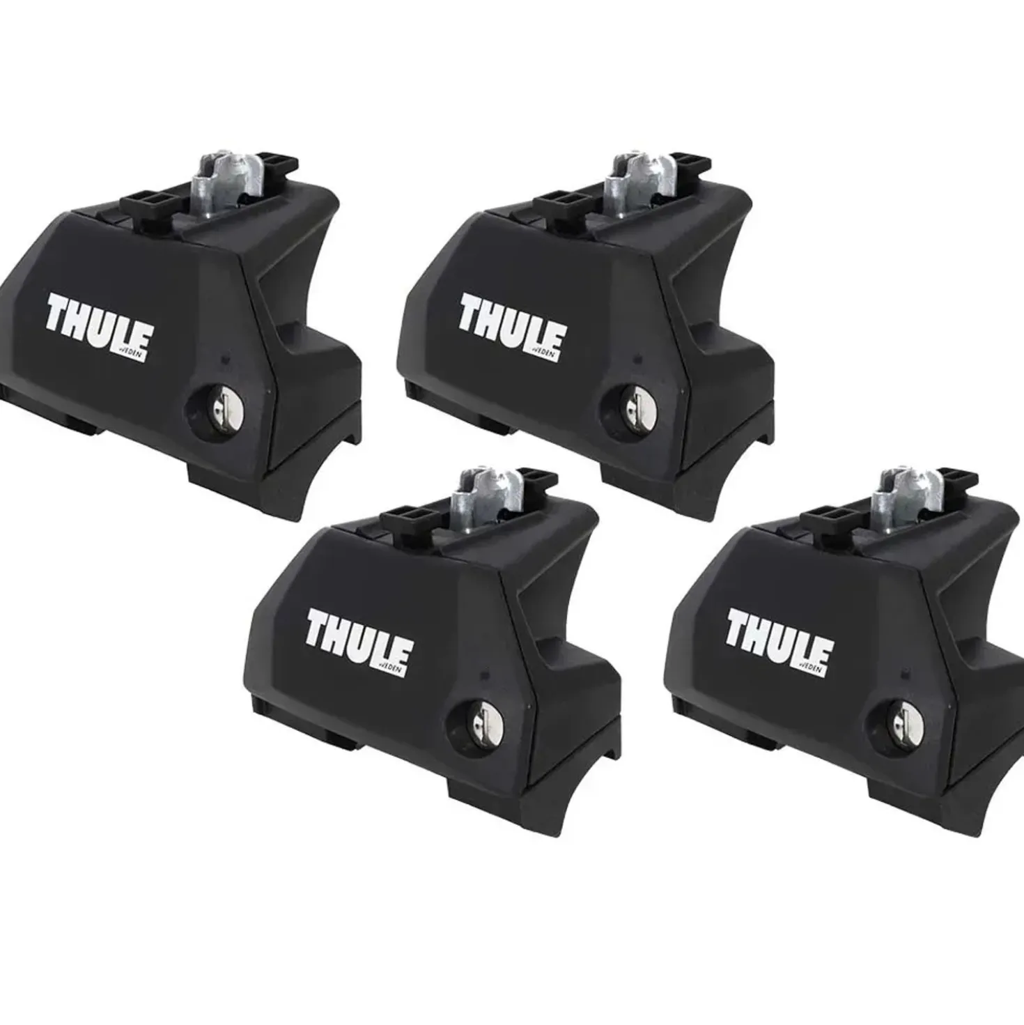 Set 4 piedi Evo Flush Rail per barre portatutto P 75 Kg