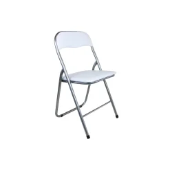 Set 6 sedie pieghevoli in acciaio imbottite Bianco 45x45x45/80 cm