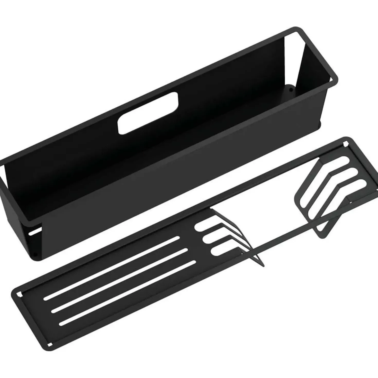 Set accessori lavello Idrostile acciaio inox 408x50 mm nero