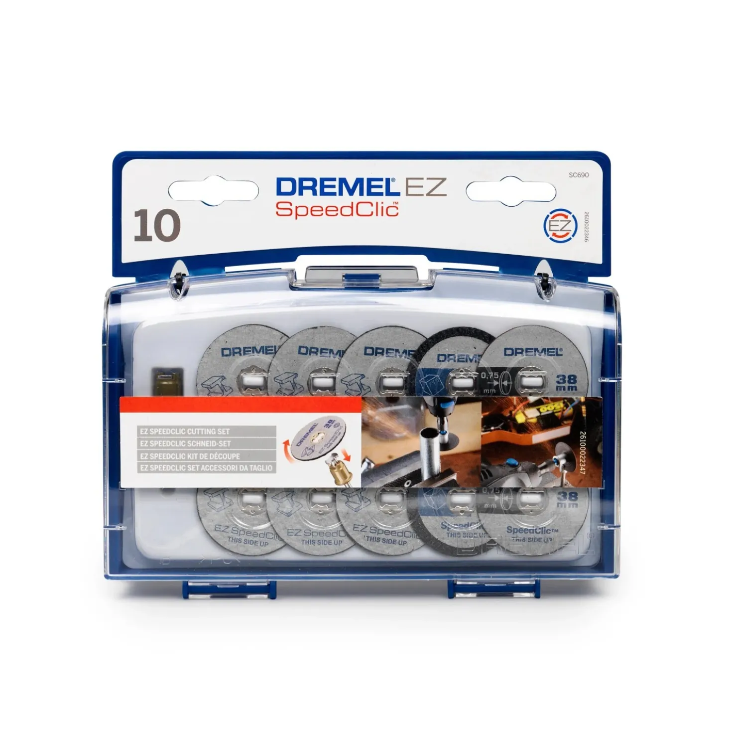 Set accessori per il taglio EZ SpeedClic SC690 10 dischi + perno
