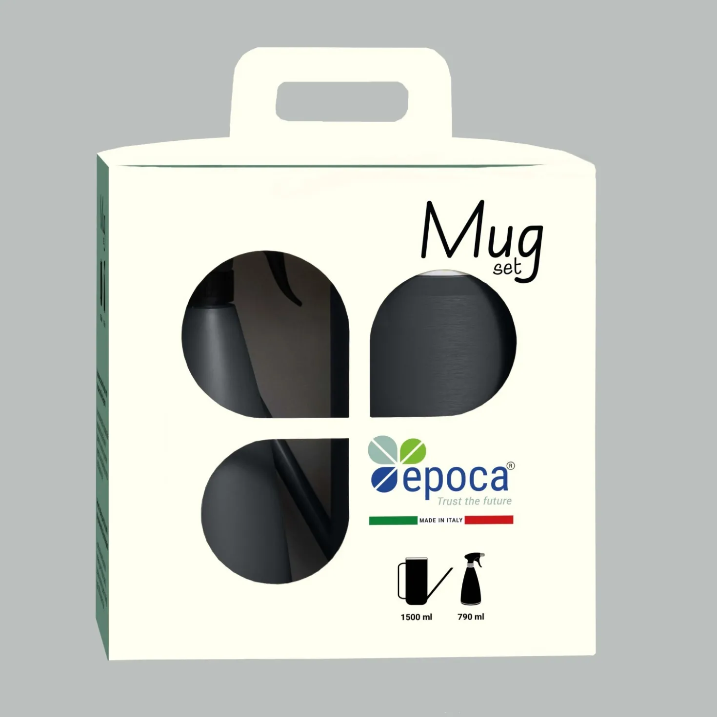 Set annaffiatoio e spruzzino mug set Antracite