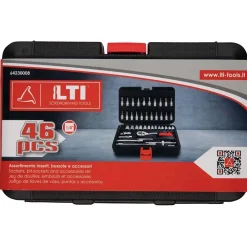 Set chiavi a bussola e inserti 1/4" lti 46 pz