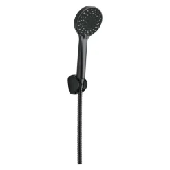 Set doccia con supporto fisso Idrostile anticalcare nero