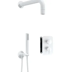 Set doccia incasso Idrostile Limonar con box e soffione 42 mm bianco