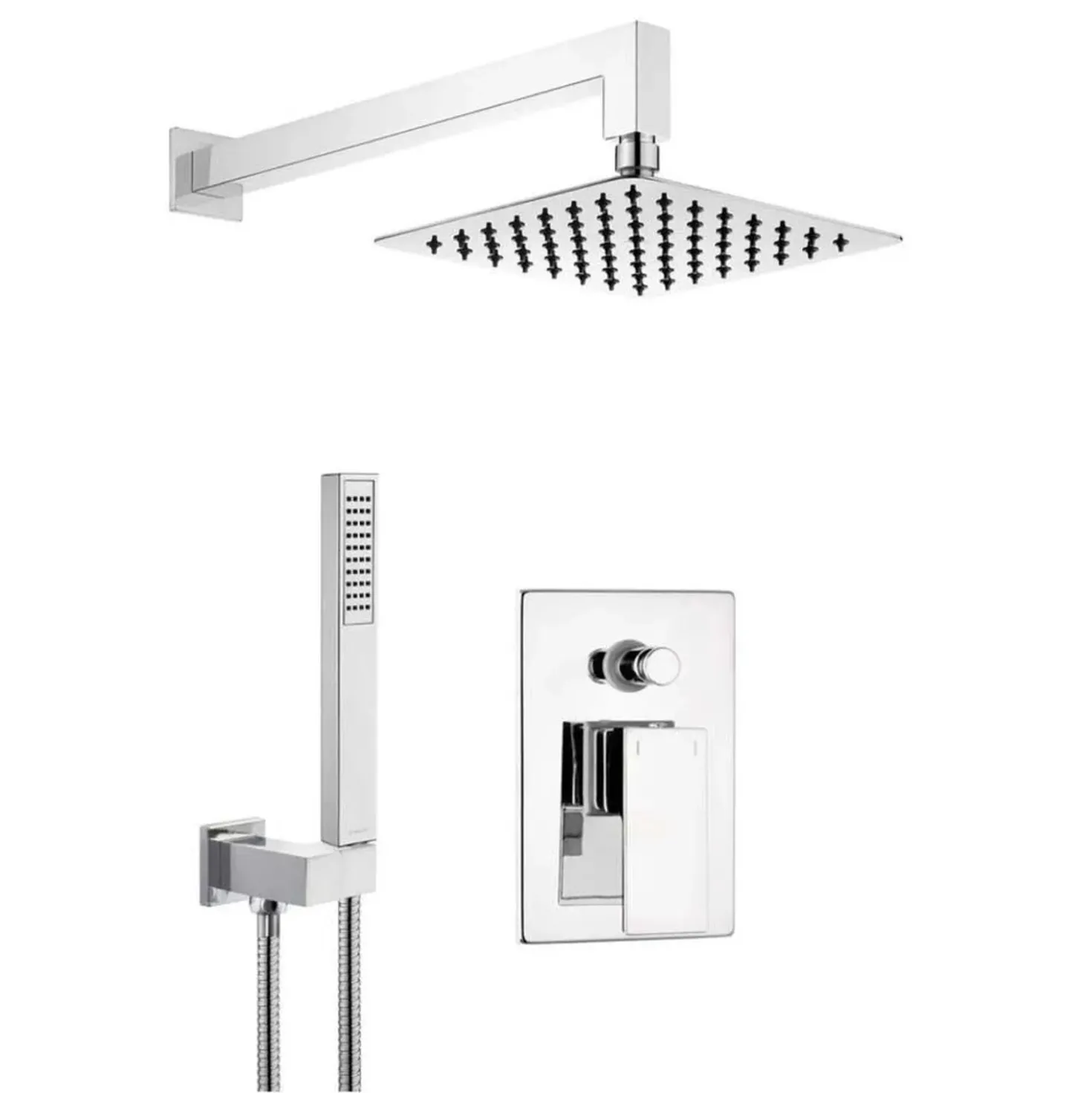 Set doccia incasso Idrostile 200x200 mm cromo