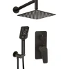 Set doccia incasso Idrostile anticalcare 300x300 mm nero
