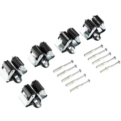 Set ganci porta con ganasce di supporto in plastica 5 pz