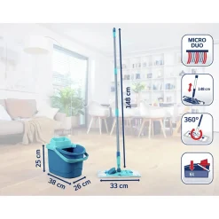 Set lavapavimenti Power Clean M di Leifheit