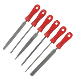 Set lime per chiavi LUX-TOOLS Classic rosso 100 mm 6 pz