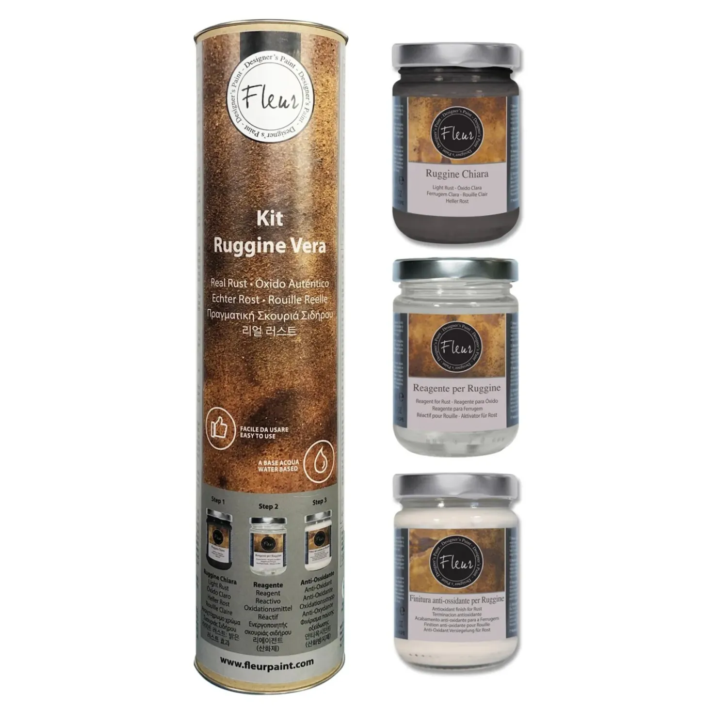 Set pittura effetto ruggine Fleur Real Rust 130 ml