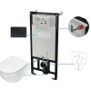 Set WC sospeso Artemides 6 in 1 nero