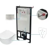 Set WC sospeso Artemides 6 in 1 acciaio spazzolato