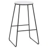 Sgabello Achelor bianco con gambe nere 32x32x71 cm