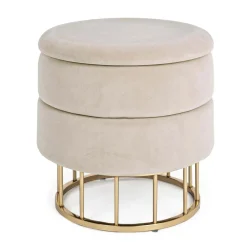 Sgabello contenitore Pavlina beige