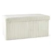 Sgabello contenitore pieghevole in velluto 60x30xH29 cm avorio