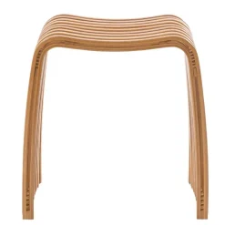 Sgabello da bagno in bamboo naturale 46x31x46 cm