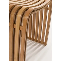Sgabello da bagno in bamboo naturale 46x31x46 cm