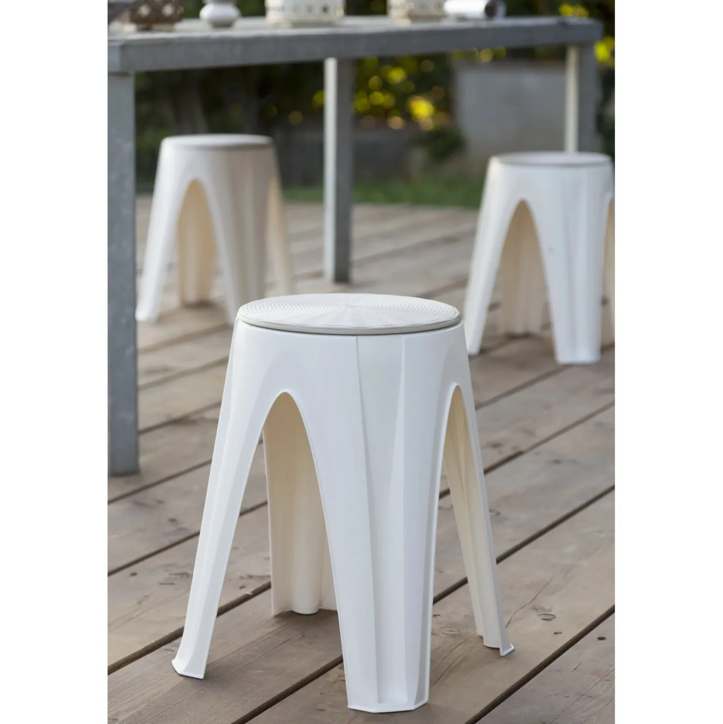 Sgabello da cucina in plastica p/max 150 kg