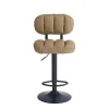 Sgabello estensibile Tati 43x40x61/81 cm Cammello 4 pz