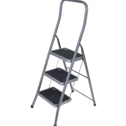 Sgabello in acciaio Super Effe 3 gradini p/max 150 kg