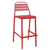 Sgabello in alluminio Las Vegas rosso 42x55 cm H 77/109 cm
