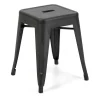 Sgabello in ferro New Bristol nero 38x38x45 cm