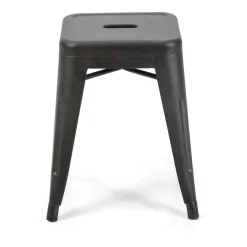 Sgabello in ferro New Bristol nero 38x38x45 cm