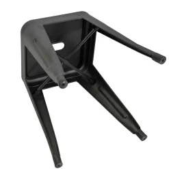 Sgabello in ferro New Bristol nero 38x38x45 cm