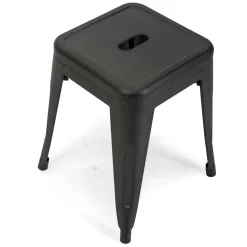 Sgabello in ferro New Bristol nero 38x38x45 cm