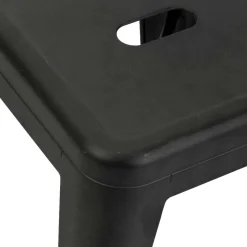 Sgabello in ferro New Bristol nero 38x38x45 cm