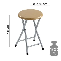 Sgabello Pero in MDF e metallo H 46 cm