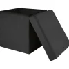 Sgabello pieghevole Midnight Mystery nero 38x38x38 cm