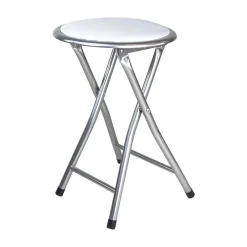 Sgabello pieghevole 30x30x45 cm bianco