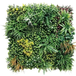 Siepe artificiale Ecuador verticale in polietilene 1x1 m verde