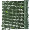 Siepe artificiale extra a foglie lauro in polietilene H 1,5 m x L 3 m verde
