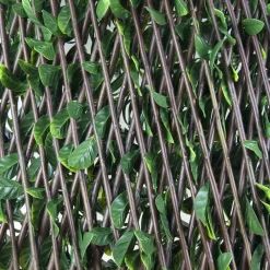 Siepe artificiale Osmanthus 3D in HDPE 1x2 m verde/marrone