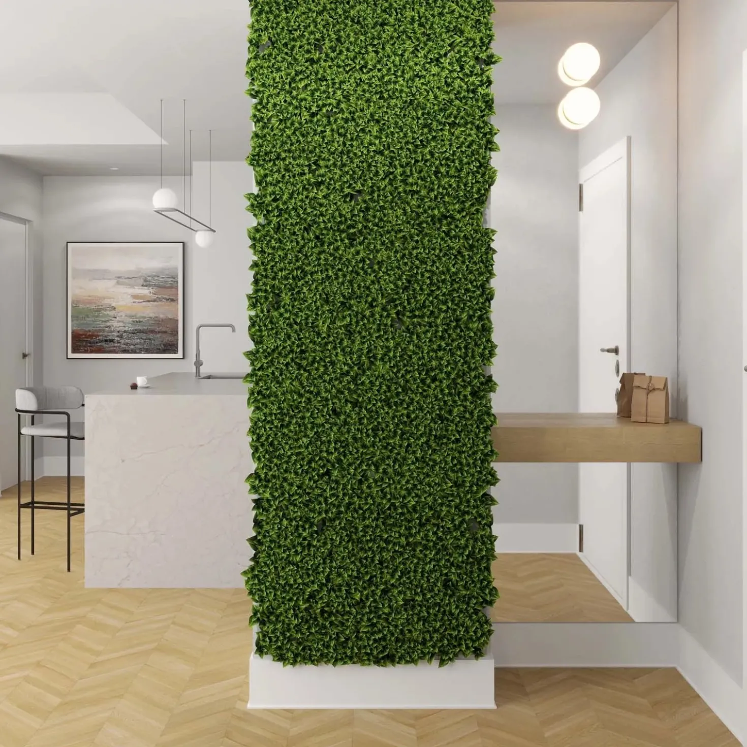 Siepe artificiale Tenax Pothos in polietilene H 1 m x L 1 m verde