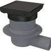 Sifone di scarico a punta reversibile nero