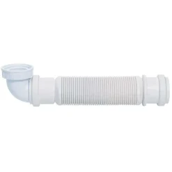Sifone salvaspazio per lavello d 40 cm bianco