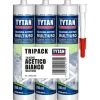 Silicone acetico antimuffa Tytan 280 ml bianco 3 pz