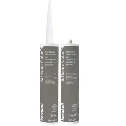 Silicone sigillante KERAKOLL per ceramiche e mosaici 310 ml Grigio scuro 1